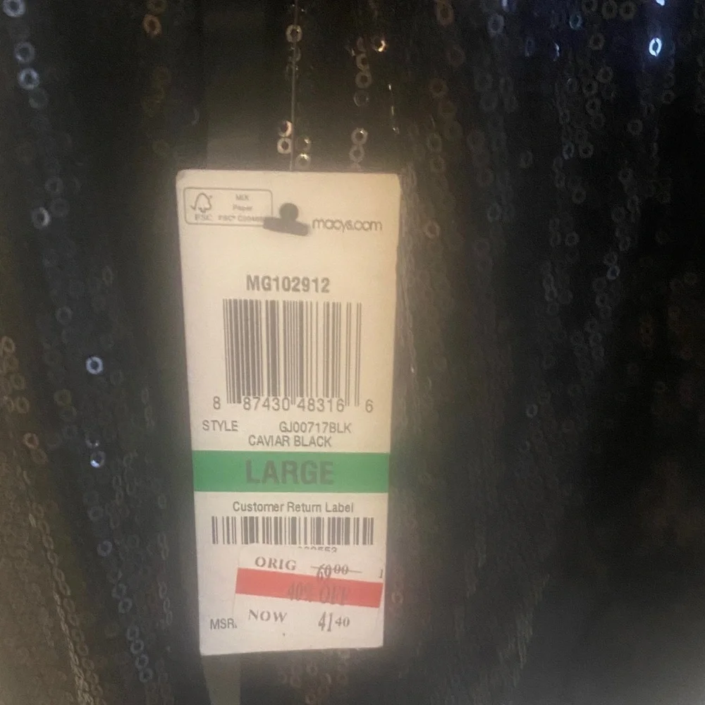 Sequin Black Jacket material girl - Picture 2 of 5